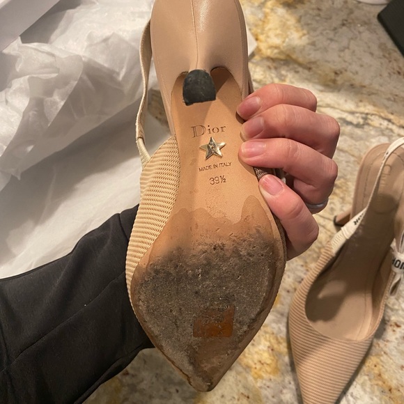 Dior J’adior Nude Slingback Pump in 39 1/2 - 9.5 - Picture 9 of 16